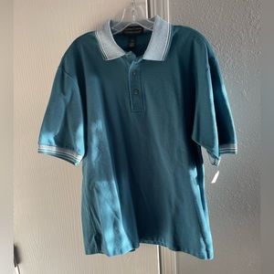 Vintage 80s polo Country Cottons turquoise